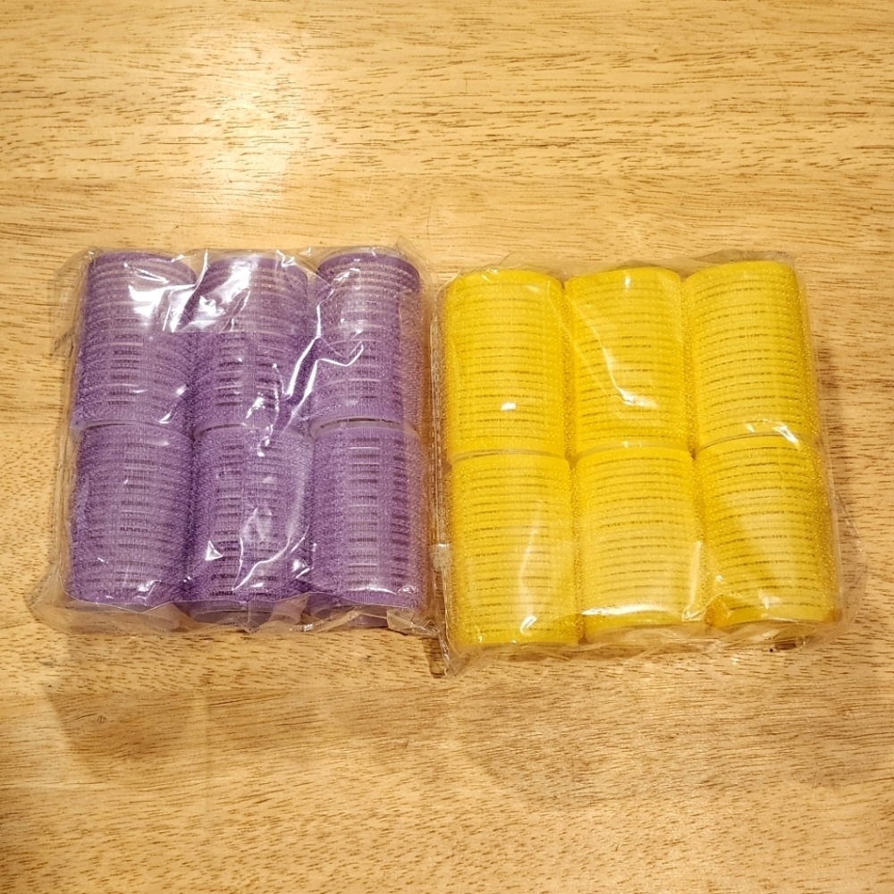 *5 for $20* Purple and Yellow Hair Rollers Set